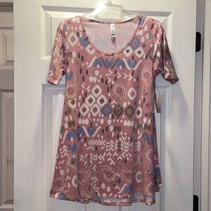 (5/$25) LuLaRoe Marled Paisley Perfect Tee